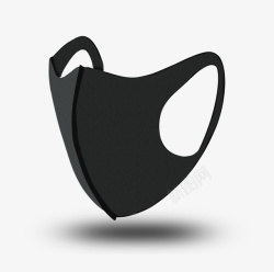 黑色防护面罩疫情黑色口罩家用口罩防护高清图片