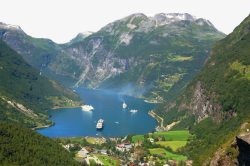 挪威峡湾风景图素材