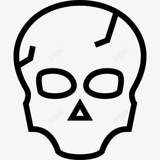 颅骨轮廓万圣节图标png_新图网 https://ixintu.com 万圣节 人 人骨 可怕 头 头颅 概述 身体