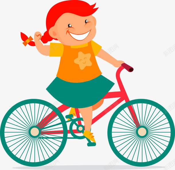 骑单车的小姑娘png免抠素材_新图网 https://ixintu.com 女孩 小姑娘 自行车 骑单车