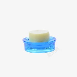 普瑞丝普瑞圆形亚克力香皂盒浅蓝色高清图片