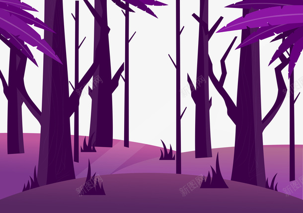 一个抽象紫色树林矢量图ai免抠素材_新图网 https://ixintu.com 抽象树林 树林 树林PNG 矢量树林 紫色 紫色树林 矢量图