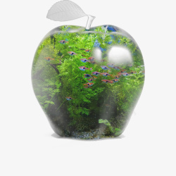 抽象苹果创意合成水晶苹果高清图片