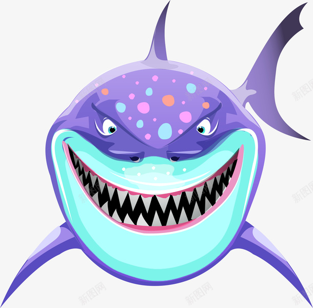 手绘卡通凶狠的鲨鱼png免抠素材_新图网 https://ixintu.com 凶狠的鲨鱼 动漫 动画 卡通 卡通鲨鱼 手绘 蓝色鲨鱼