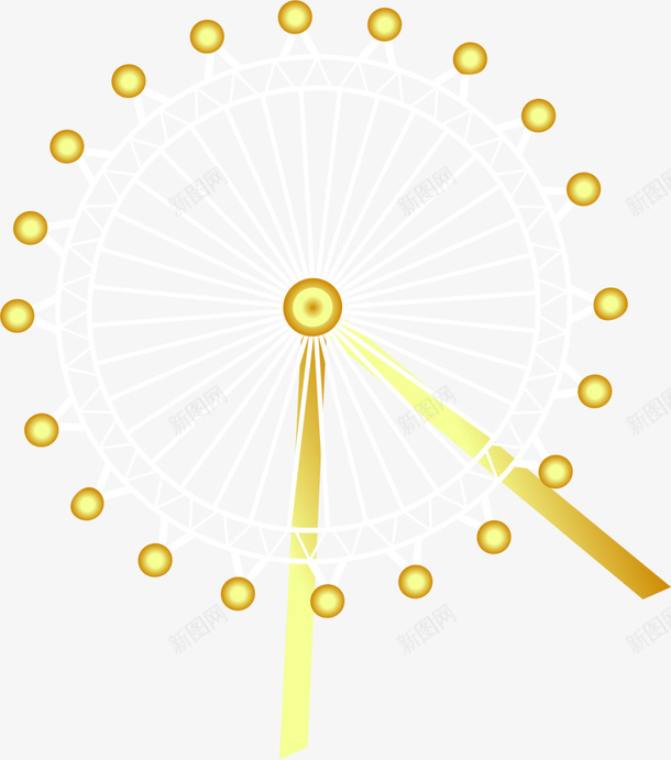 创意黄色时钟png免抠素材_新图网 https://ixintu.com 创意时钟 小清新 水彩 黄色圆圈 黄色时针 黄色时钟