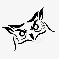 猫头鹰标志猫头鹰logo标志图标高清图片
