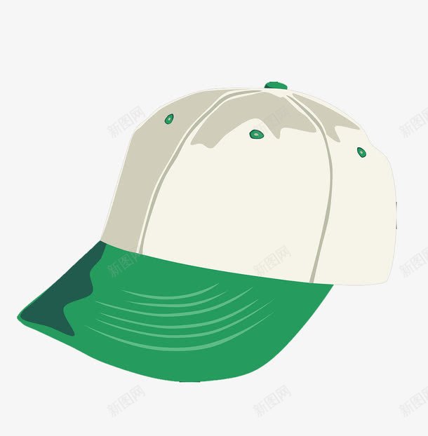 卡通白色棒球帽png免抠素材_新图网 https://ixintu.com 卡通 棒球帽 白色 运动