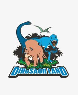 恐龙公园卡通彩色侏罗纪公园高清图片