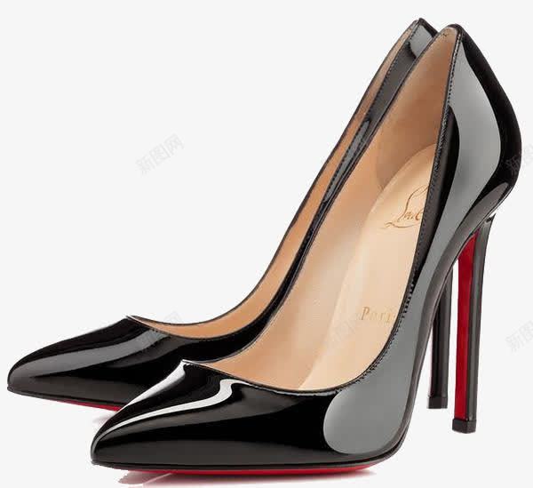 黑色光滑面高跟鞋png免抠素材_新图网 https://ixintu.com Louboutin 产品实物 光滑 法国Christian 黑色