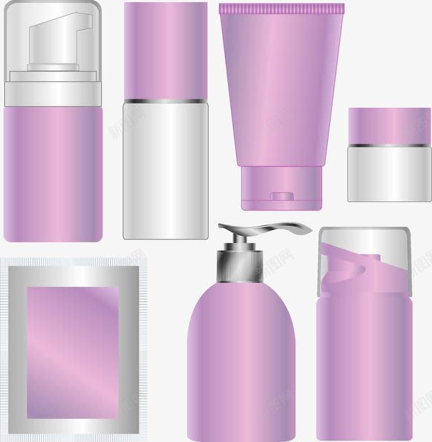 化妆品包装png免抠素材_新图网 https://ixintu.com 包装 化妆品 瓶子