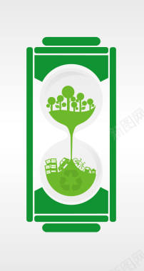 绿色环保电池图标矢量背景背景