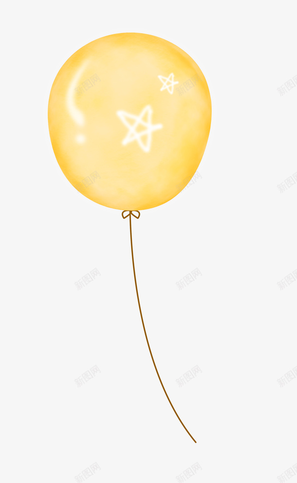 黄色漂亮五角星气球png免抠素材_新图网 https://ixintu.com 五角星气球 气球 漂亮气球 黄色气球