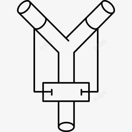 弹弓的轮廓变图标png_新图网 https://ixintu.com 吊带 吊带带 吊索的玩具 工具和用具 带 弹弓 弹弓的变体