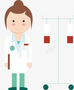 打点滴的医生素材