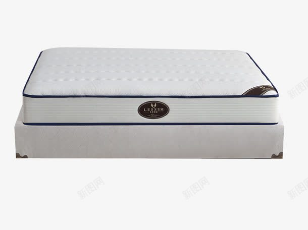 箱床上的厚床垫png免抠素材_新图网 https://ixintu.com 乳胶层床垫 乳胶床垫 床垫样机 白色床垫 蓝边包边
