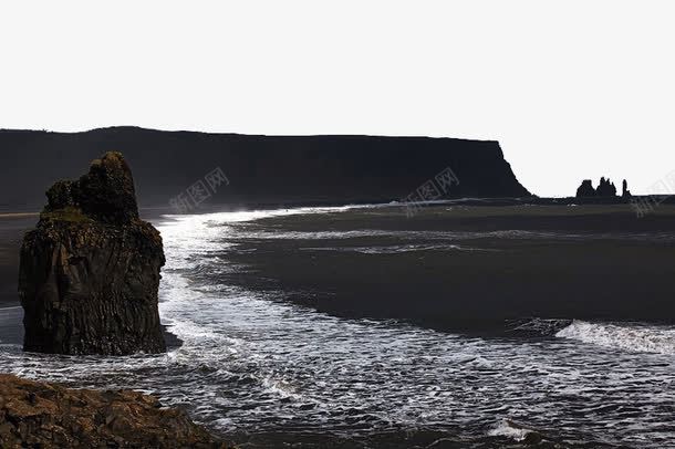 黑沙滩风景区png免抠素材_新图网 https://ixintu.com 冰岛黑沙滩 旅游景区 著名景点 黑沙滩风景区