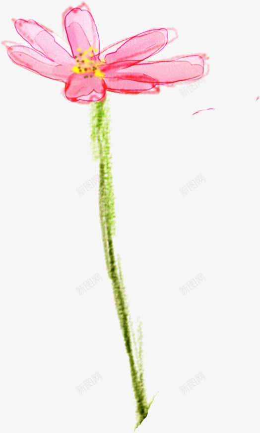 粉色花卉水彩画png免抠素材_新图网 https://ixintu.com 图片 水彩画 粉色 花卉