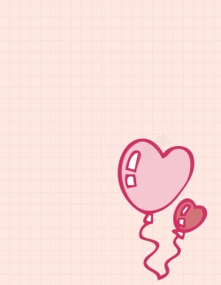 格子心形矢量卡通手绘心形气球背景高清图片