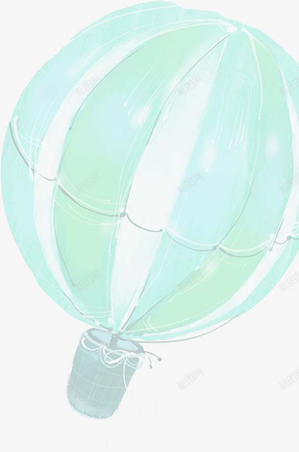 蓝色水彩浪漫热气球png免抠素材_新图网 https://ixintu.com 卡通气球 水彩气球 清新热气球 漂浮气球 热气球 装饰图案