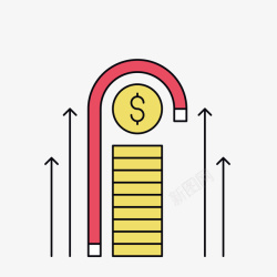 货币汇率货币汇率下降物价增长标免矢量图图标高清图片