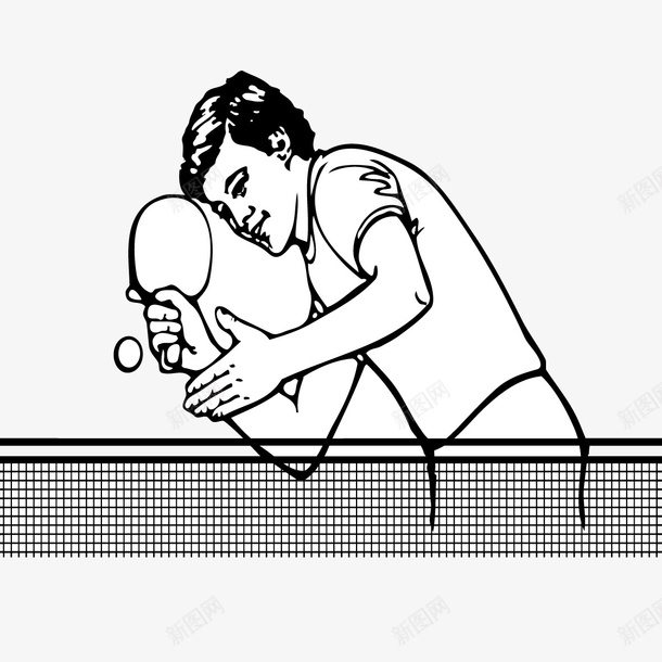 打乒乓球的男子图标png_新图网 https://ixintu.com png图形 png装饰 乒乓球 手绘 男子 装饰