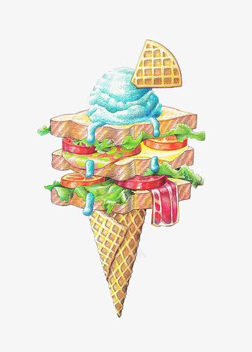 冰淇淋png免抠素材_新图网 https://ixintu.com waffle 创意冰淇淋 华夫饼 卡通冰淇淋 手绘冰淇淋 蛋卷