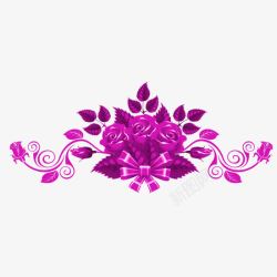 紫色玫瑰装饰品素材