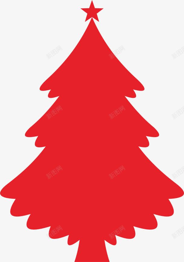 圣诞树png免抠素材_新图网 https://ixintu.com 圣诞树 红色 雪树