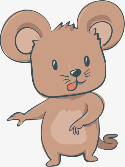 褐色老鼠可爱的褐色老鼠矢量图高清图片