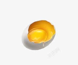 裂开的鸡蛋里面的蛋黄素材