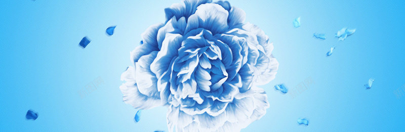 蓝色花朵背景海报psd设计背景_新图网 https://ixintu.com 其他 大自然 大自然清新 海报banner 花 花朵 花朵花瓣 花瓣 蓝色背景 高清