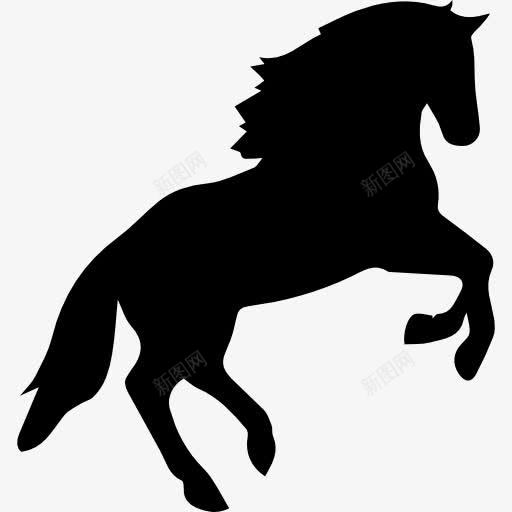 马跳图标png_新图网 https://ixintu.com 侧视图 剪影 动物 动物的轮廓 马 黑色剪影