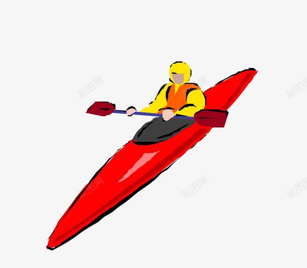 奥运皮划艇运动员png免抠素材_新图网 https://ixintu.com 划船 卡通 奥运 皮划艇海报