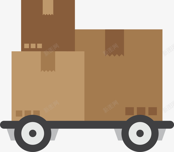 货物搬运图标png_新图网 https://ixintu.com 卡通装饰 扁平化 矢量图案 货物 货物搬运 运输