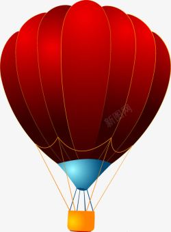 热气球设计红色热气球高清图片