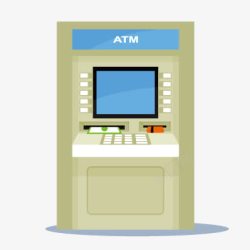 取钱机ATM机矢量图高清图片