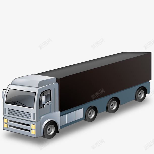 加长型货车png免抠素材_新图网 https://ixintu.com 3D 交通工具 运输 重型