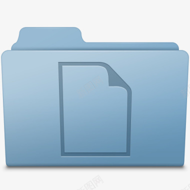 文档文件夹蓝色图标图标