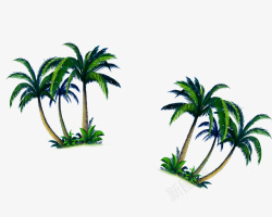 椰子树淘宝素材椰子树绿叶绿色淘宝高清图片