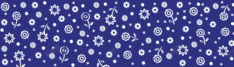 蓝色背景上的白色花朵矢量图ai设计背景_新图网 https://ixintu.com 海报banner 清新 白色 简约 纹理 花朵 蓝色 质感 矢量图