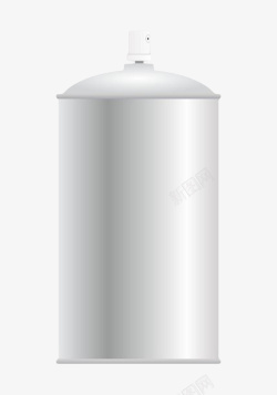 喷雾容器纯白色反光的喷雾罐实物高清图片