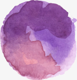 紫色恐怖水彩素材
