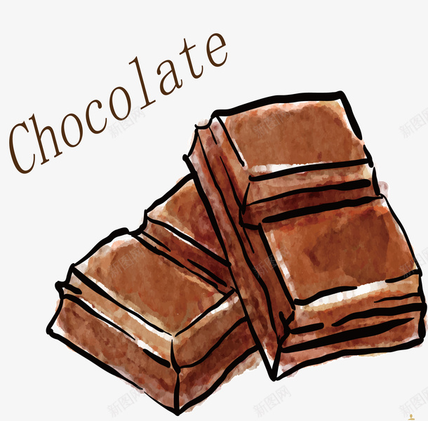 巧克力矢量图ai免抠素材_新图网 https://ixintu.com 可口 巧克力 棕色 甜食 矢量图