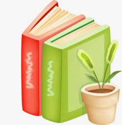 书籍植物素材