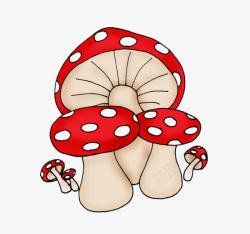 斑点香菇卡通红色斑点毒蘑菇高清图片