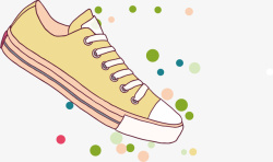 黄色运动鞋片矢量图素材