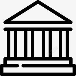 博物馆古典银行签订图标高清图片