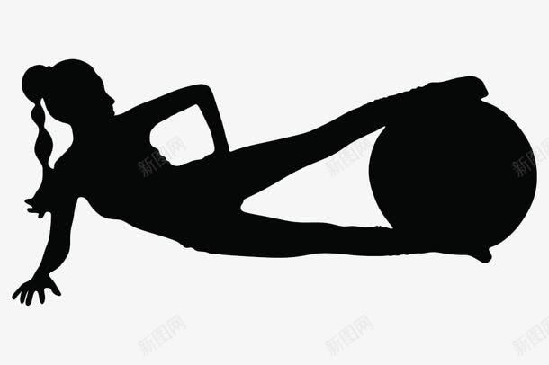 黑色健身女孩剪影png免抠素材_新图网 https://ixintu.com 健身 健身器材 剪影 女孩 黑色