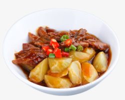 肉焖菜心萝卜焖腊鸭肉高清图片