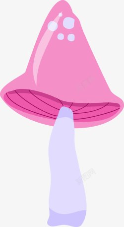 粉色卡通蘑菇元素素材